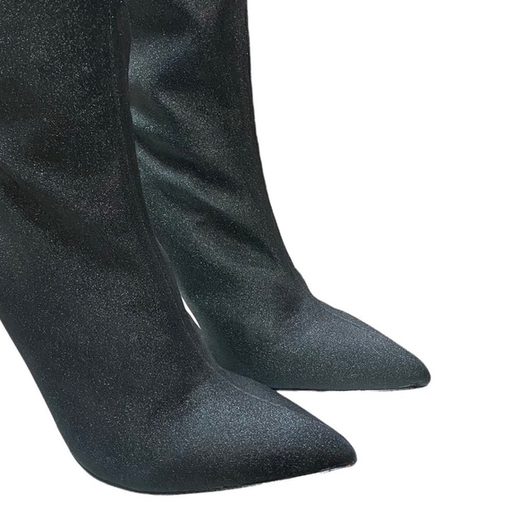 Jewel Badgley Mischka Heeled Bootie, Black Metallic. - Picture 2 of 12